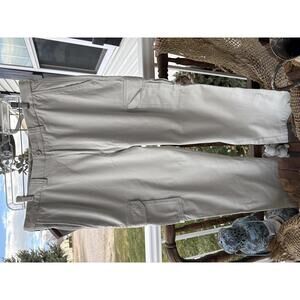 Haggar Plush Cotton Cargo Pants with Expandable Waist, 38W x 30L